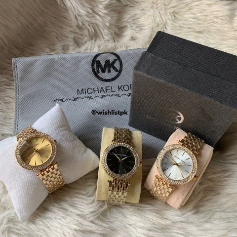 Best Price MK Darci Gold Stones Female Watch